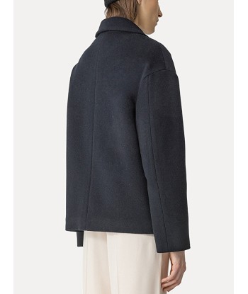 WOOL CROPPED PEACOAT Pour