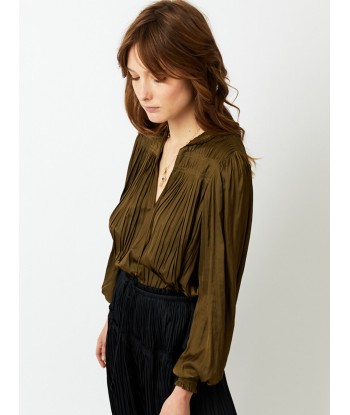 LEAH OLIVE BLOUSE soldes