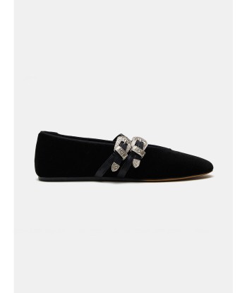 CLAUDIA BLACK SUEDE BALLERINAS prix pour 