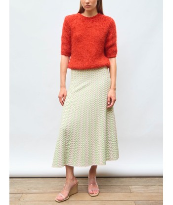 BUCKINGHAM GREEN CHEVRON SKIRT les ligaments