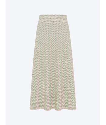 BUCKINGHAM GREEN CHEVRON SKIRT les ligaments