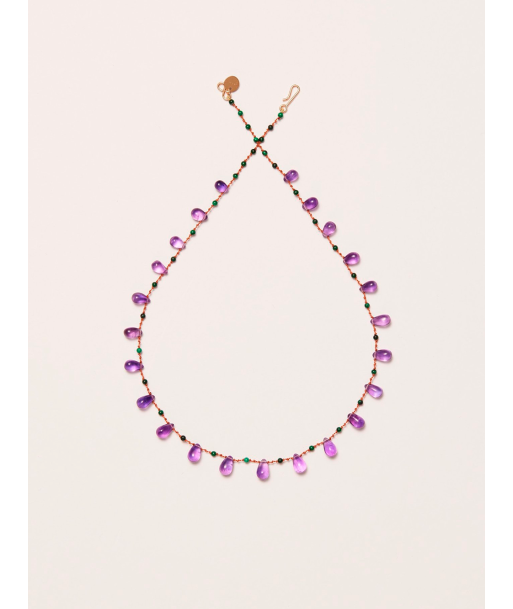 YOUNGTOWN AMETHYST AND MALACHITE NECKLACE pas cher 