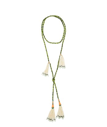 GREEN DOUBLE TIE NECKLACE offre 