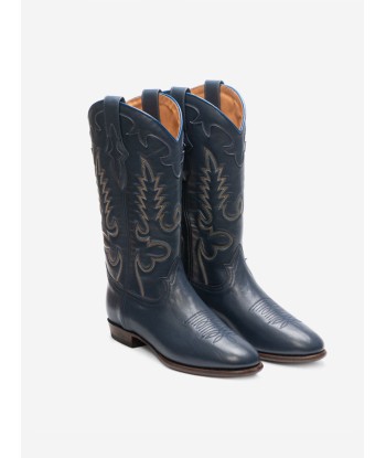 MIDNIGHT LEATHER NAVY BOOTS acheter en ligne