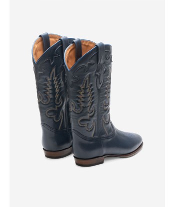 MIDNIGHT LEATHER NAVY BOOTS acheter en ligne