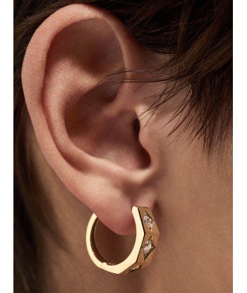 LARGE NUT EARRING IN YELLOW GOLD AND DIAMONDS prix pour 