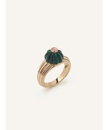 GELATO ROSE GOLD MALACHITE AND TOURMALINE RING français