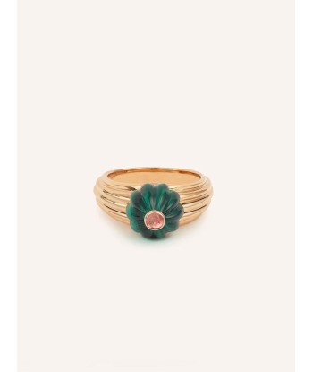 GELATO ROSE GOLD MALACHITE AND TOURMALINE RING français