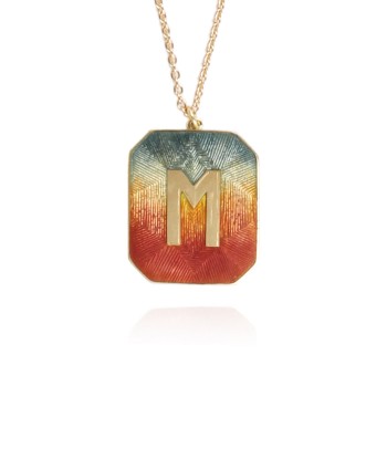 SUNSET ENAMEL ALPHABET NECKLACE M pas cher