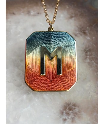 SUNSET ENAMEL ALPHABET NECKLACE M pas cher