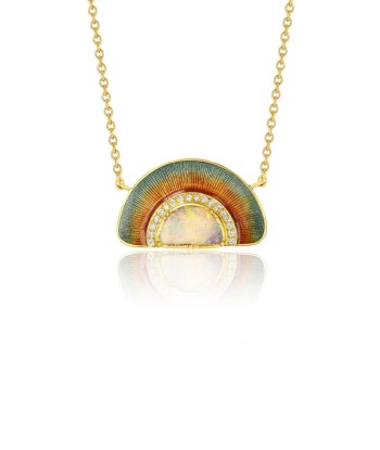 SUNRISE OPAL AND DIAMONDS NECKLACE de France