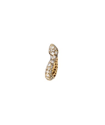 BASILIK YELLOW GOLD AND DIAMOND STRAIGHT EARRING brillant des détails fins