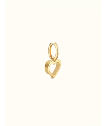 BABY CHARM HEART GOLD AND BLUE SAPPHIRE EARRING chez Cornerstreet bien 