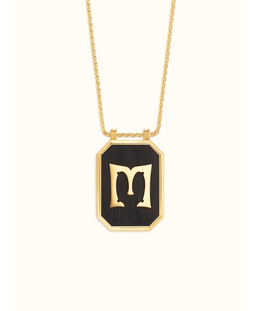 EBONY SCAPULAR LETTER M GOLD, DIAMOND AND EBONY Venez découvrir notre 