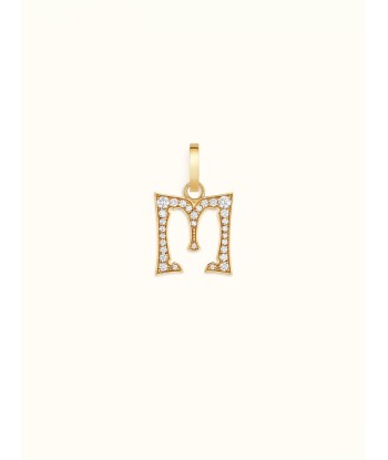 LETTER M PENDANT LARGE PAVE MODEL france