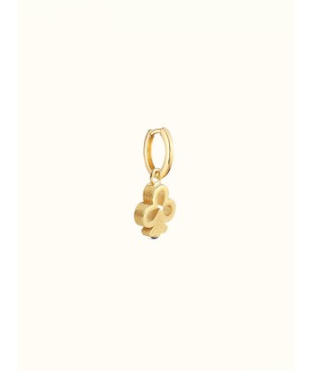 BABY CHARM CLOVER GOLD AND BLUE SAPPHIRE EARRING Le MVP de beaucoup