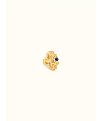 BABY CHARM CLOVER GOLD AND BLUE SAPPHIRE EARRING Le MVP de beaucoup