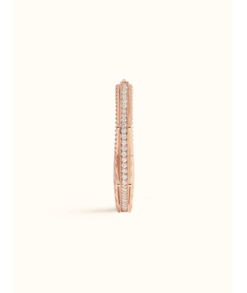 NYC LARGE MODELE PINK GOLD AND DIAMONDS EARRINGS de l' environnement