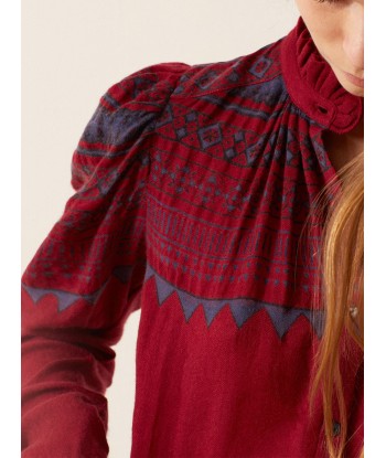 ARTEMIS PLUM FAIRISLE SHIRT Economisez 