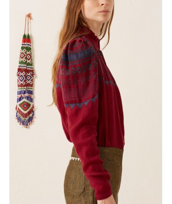 ARTEMIS PLUM FAIRISLE SHIRT Economisez 