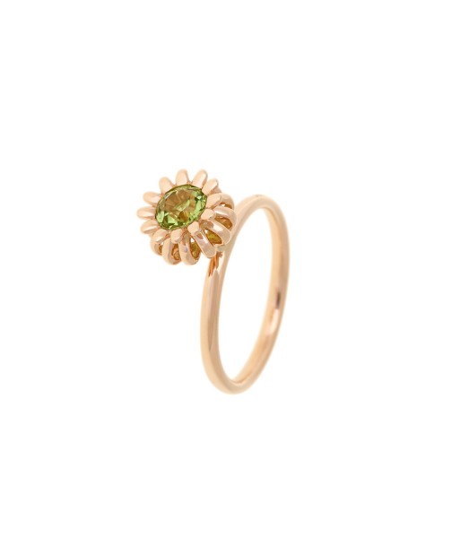 PERIDOT 18K ROSE GOLD POPPY RING vous aussi creer 