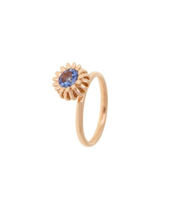 TANZANITE & ROSE GOLD POPPY RING le des métaux précieux