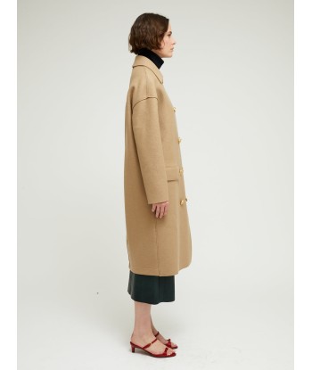 MAC PRESSED WOOL TAN COAT pas cher chine