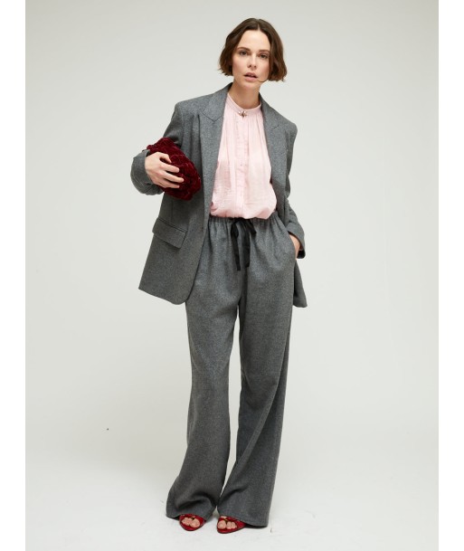 GRAY WOOL TROUSERS Dans la société mordern