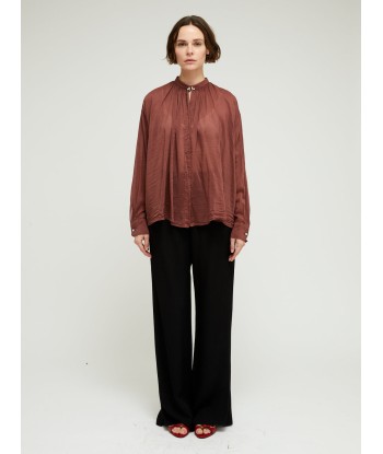 BOHEMIAN CACAO VOILE SHIRT de pas cher