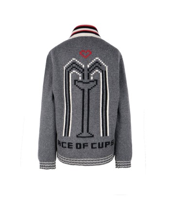 ACE OF CUP GREY CARDIGAN du meilleur 