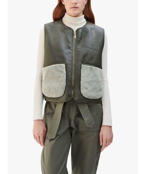 AVIATOR OLIVE & SAGE CROPPED JACKET pas cher