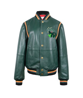 GREEN EPICEA LEATHER TEDDY JACKET outlet