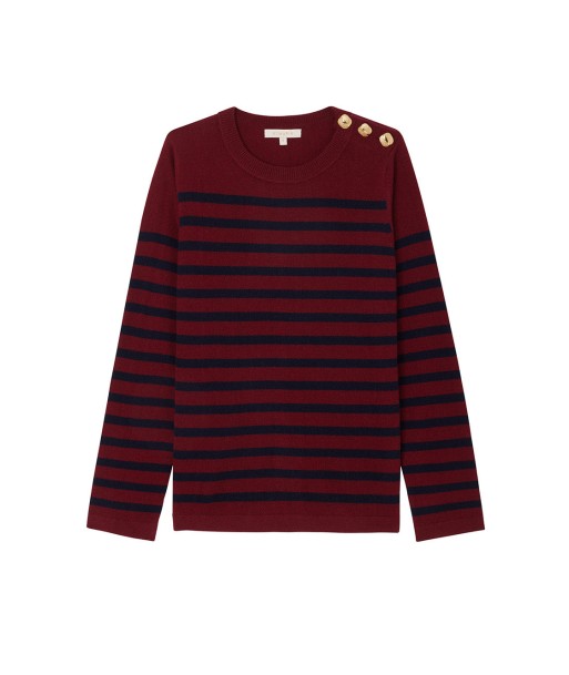 THEO STRIPED VELVET & NAVY SWEATER 2023