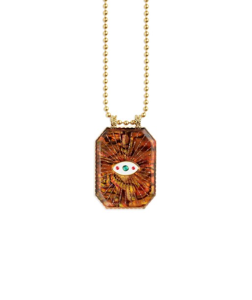 RAIZ'IN SCAPULAR 34MM MOTHER-OF-PEARL OCHRE Les êtres humains sont 