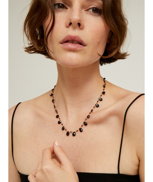 WHITNEY DROPS & BEADS BLACK SPINEL NECKLACE Voir les baskets