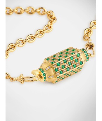 EMERALD LOCKET CHECK NECKLACE chez Cornerstreet bien 