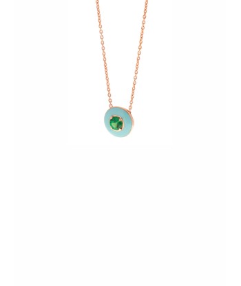 ROSE GOLD NECKLACE ENAMEL & TSAVORITE vous aussi creer 